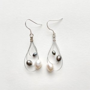 Galaxy earrings on silver